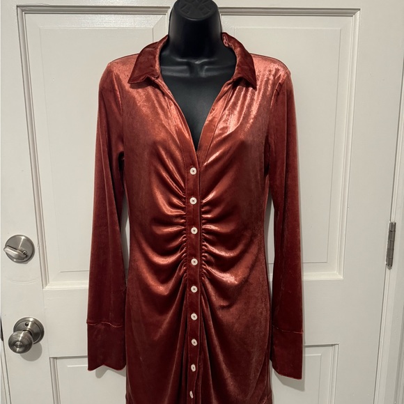 NWOT Free People Shayla button up mini dress - Picture 3 of 11